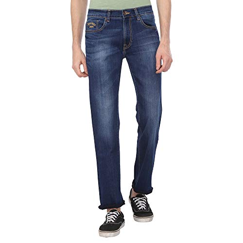 Image of Pepe Mens 5 Pocket Whiskered Effect Jeans