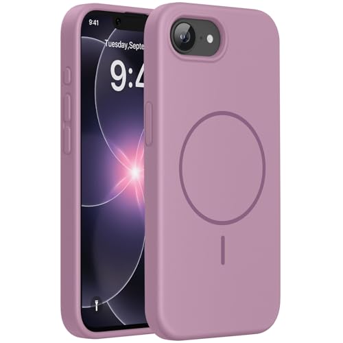 miracase Magnetic for iPhone 17e Case & iPhone 16e Case, [Soft Anti-Scratch Microfiber Lining], Compatible with MagSafe, Silicone Shockproof Protection Phone Case for iPhone 17e/16e, Blackcurrant by Miracase - Used condition - US$18.16