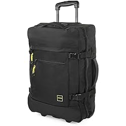 Maletas Ligeras Para Viajar En Avion JASLEN - Maletas de Viaje - Maleta Cabina 55x40x20 - Maletas de Viaje Cabina Material Poliester - Maleta de Cabina Avion de Mano. Maleta Pequeña 101550, Negro