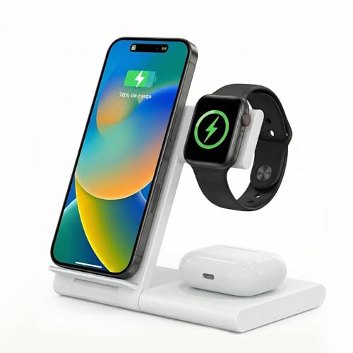Ya en manzanajugosa.com: Cargador Inalámbrico 3 en 1, Soporte De Carga Inalámbrico para iPhone