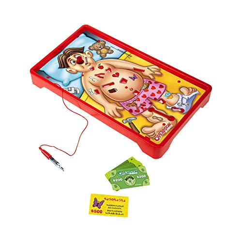 Hasbro Gaming Jogo de tabuleiro Operando Clássico, jogo de médico para 1 ou mais jogadores, para cri