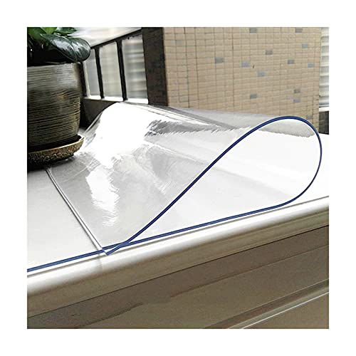TMGJ PVC Mantel Transparente Rectangular,Suave Impermeable Resistente Al Aceite Resistente Altas Temperaturas,Soporte De PersonalizacióN,Se Puede Utilizar Comedor Y Sala(Color:3mm,Size: 35x55cm) Cover