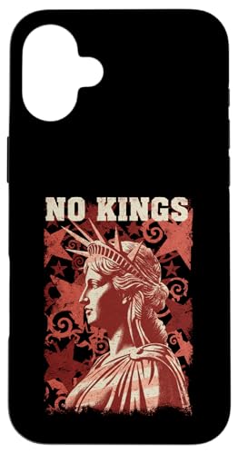 No Kings In America Retro Edgy Protest �X�}�z�P�[�X iPhone 16 Plus �p