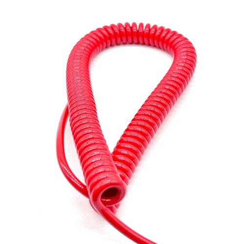 Câble électrique enroulant de 2.5mm² 2 cores fil de ressort spiralé 2m pour maison