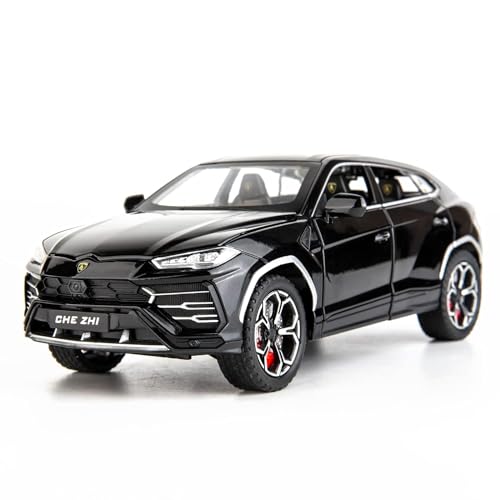 Image of Compatible For 1:24 Lamborghini Urus Car Model, Diecast Pull Back Car Toy Car, Doors Open, Light And Sound, Boys Toys Kids Adults Gifts(Design-39), Black