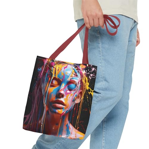 Painted ladies Head Shoulder Tote Bag for Travel,Work or Overnight weekender bag, lined inside 3 sizes 5 colors3