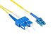 Produktbild Good Connections OS2 LWL Kabel - Duplex - Stecker LC an SC - Singlemode 9/125 - austauschbare Polarität - Lichtwellen-Leiter, Glasfaser-Kabel, Patchkabel - 0,5 m / 50 cm