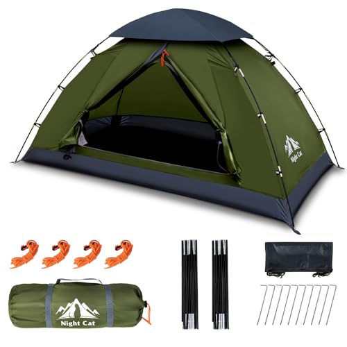Night Cat Camping Tent for 1 2 Person Man Waterproof Backpacking Tents Easy Setup Lightweight for Hiking Backyard