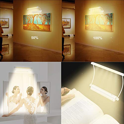 Image of LUXSWAY Wireless Picture Light with Remote,Painting Lighting Battery Powered,9 Inch Rotatable Lights Head Art Accent Lights,Timer Auto Off,3 Modes Dimmable Display Light for Picture Canvas Artwork