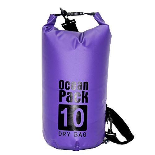 Icegrey Bolsa Seca Impermeable Dry Bag wateroof para Rafting, Kayak navegación Senderismo, esquí, Buceo, Pesca, Escalada, Camping Púrpura 5L
