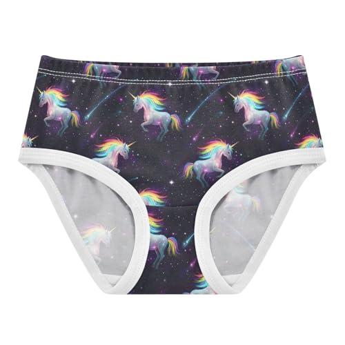 Rainbow Unicorn Stars Black Panties Little Girl Toddler Girls Underwear Cotton Animal Kids Briefs Undies 2t