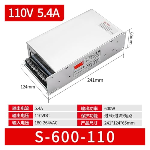 Alimentation à découpage 600W transformateur 220V en DC S-600-110
