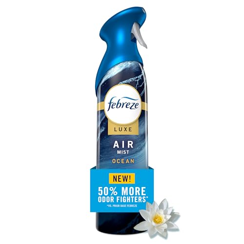 Febreze New & Improved Air Mist Ocean Air Freshener Home and Kitchen Essentials Odor Fighting Room Spray 8.1 oz bottle