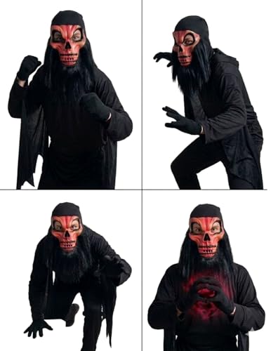 Image of BookMyCostume Scary Face Mask Collection | Horror Ghost, Skeleton, Devil & Dracula Vampire, Bearded Horror | Spooky Mask for Halloween & Theme Parties | Adults