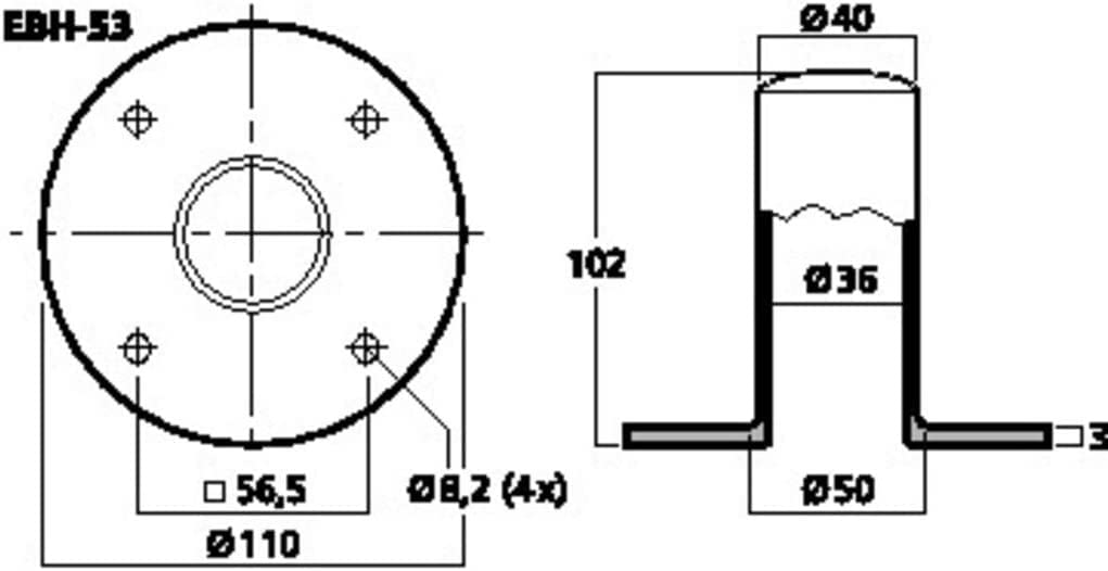 Adattatore Per Stativo – Flangia Universale In PVC Da 35 Mm Con Foro Da 3,6 Mm, Per Casse Acustiche