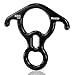 NewDoar Climbing Gear - Placa de aparejo para equipo de descenso, 40 kN, figura de rescate 8 descendente con oreja doblada grande para escalada y dispositivo de rapel
