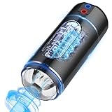 Male Masterburbatar Hands Free with 10 Vibration Sucking Massagers Modes Automatic Male Mastusbafor Tight Sleeve Hoodies, Pussy Pocket Silicone Electric Massager Machine PW1013O02 (Black)