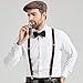 FEYIR 1920s Mens Costume Accessories Fedora Hat Pocket Watch Suspenders Bow Tie Gatsby Cosplay Roaring 20s Outfit for Men