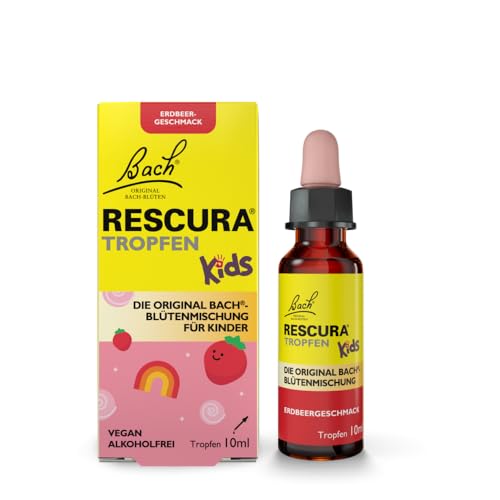 Bach RESCURA KIDS Bachblüten Tropfen Erdbeergeschmack 10ml I Bachblütenmischung für den Kinder I ehemals Rescue das Original