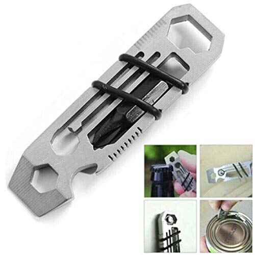Six-in-one Multi-function Portable Tool Screwdriver Opener Wrench Tiny Ratchet Multi-Tool Key-Chain Pocket Multi