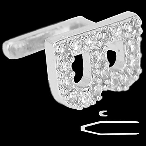 Dentes de hip hop, grelhas de boca de hip hop para mulheres homens, dentes de boca de letras b simpl