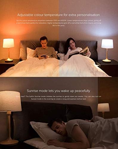 Xiaomi MJDP02YL Mi Led Smart Bulb E27 with Alexa and Google Assistant, Aluminum alloy/Plastic, White