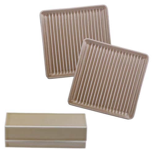 Yuuki Roman Convenient Bread Plate, 6.1 inches (15.5 cm), Butter Case, Half Size, Toast, Plate, Irregular Plate, Northern Europe, Stylish, Deep-fried Sashimi (Moisture/Oil Removing/Uneven/Hasamiyaki),