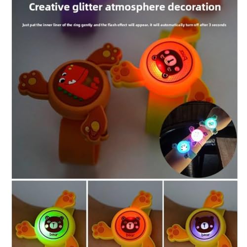Image of BELOXY Cartoon LED Light Kids Rakhi Toy Boy Girl, Slap Band Cartoon Wrist Band with LED Light Up Great Birthday Gift Toys for Kids (Assorted Color and Model)
