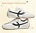 LUCKY STEP Women's Fashion Sneakers - Casual Retro Running Shoes - Non Slip Lightweight Trendy Comfortable Walking Footwear(7 M US White/Grey/Black)