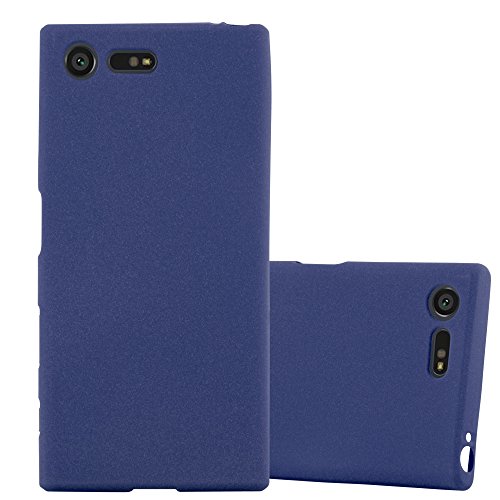 cadorabo Coque pour Sony Xperia X Compact en Frost Bleu FONCÉ - Housse Protection Souple en Silicone TPU avec Anti-Choc et Anti-Rayures - Ultra Slim Fin Gel...
