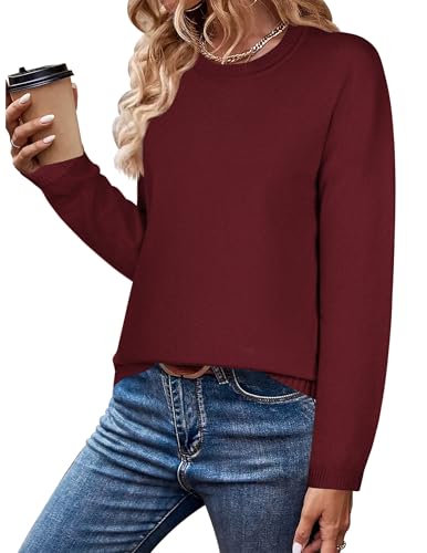 Image of Zeagoo Sweaters for Women Fall Outfits Trendy 2025 Long Sleeve Shirts Bussiness Casual Knit Pullover Sweater Tops
