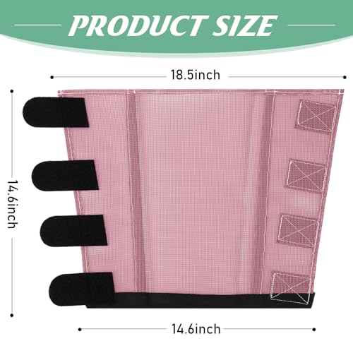 Image of Set of 8 Mesh Fly Boots for Horse Breathable Mesh Horse Boots Protective Loose Wraps Adjustable for Preventing Legs Reduces Flies and Mosquitoes Bites