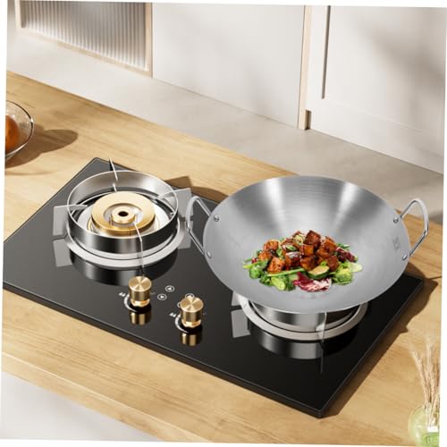 Wok de acero inoxidable con dobles asas aislantes miniatura 5