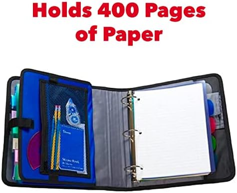 Case-it The Open Tab Velcro Açılış Bağlayıcı - 5 İnç O-Halkalar - 5 Renkli Sekme Genişleyen Dosya Klasörü - Çoklu Cepler - 400 Yaprak Kapasitesi - Mavi S-826-A - Görsel 3