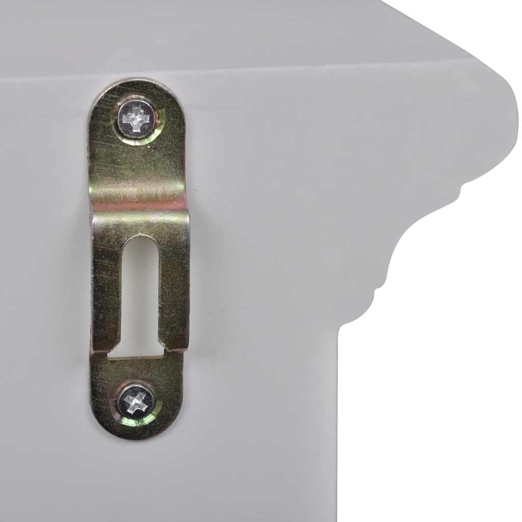 Armadietto da cucina sospeso con anta in vetro in legno bianco, 59 x 22,5 x 74 cm, 2 cassetti, 2 ripiani, spazio per stoviglie, posate, alimenti, con ganci, per cucina e magazzino