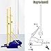 MAHWER Portable Badminton Net Frame Poles, 5-6.9ft Height Adjustable, Freestanding Sport Training Equipment for Court/Beach/Driveway