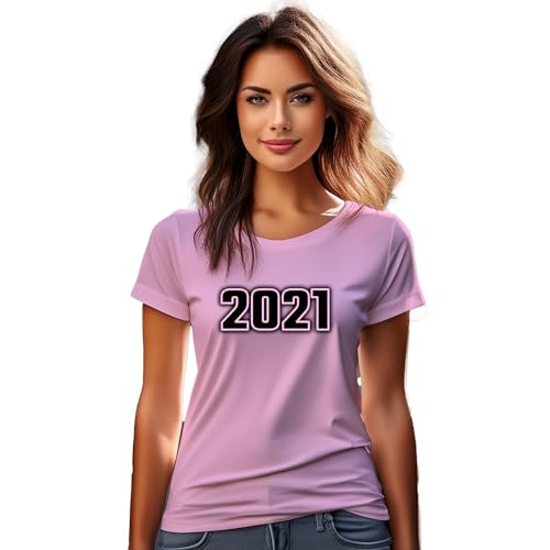 T-shirt rose femme 2021 coton col rond top uni manches courtes mode