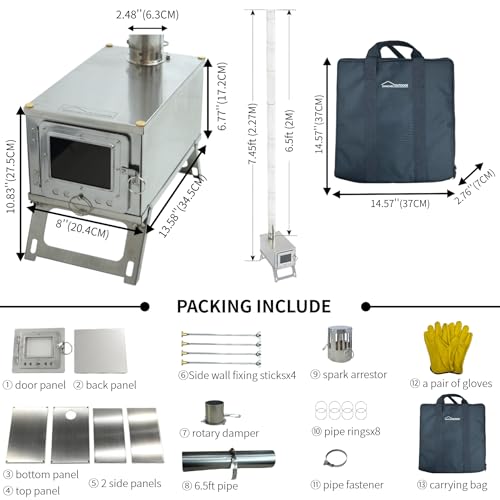 DANCHEL OUTDOOR S1 Small Hot Tent Stove