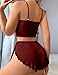 Avidlove Womens Sleepwear Sexy Pajama Set Cute Tank and Shorts PJ Set Lounge Lingerie Sets Wine Red Small