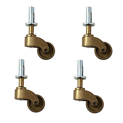 JVXYORENS キャスターセット 亜鉛合金製 360度回転キャスター ソファ・ピアノ用 4個パック 耐荷重100kg ネジ付き