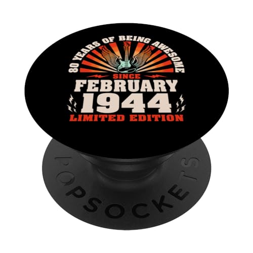 80 cumpleaños Guitarristas de 80 años nacidos en febrero de 1944 PopSockets PopGrip Intercambiable