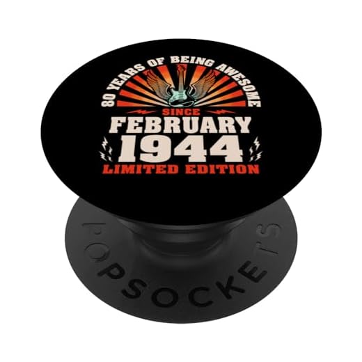 80 cumpleaños Guitarristas de 80 años nacidos en febrero de 1944 PopSockets PopGrip Intercambiable