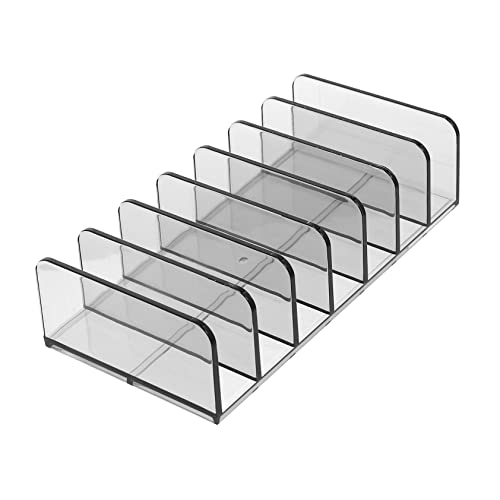 OUNONA 透明アクリル多格仕切り化粧品収納ラック リップ ネイル 小物対応 室内整理用コンパクト収納スタンド 自宅 店舗ディスプレイ向け実