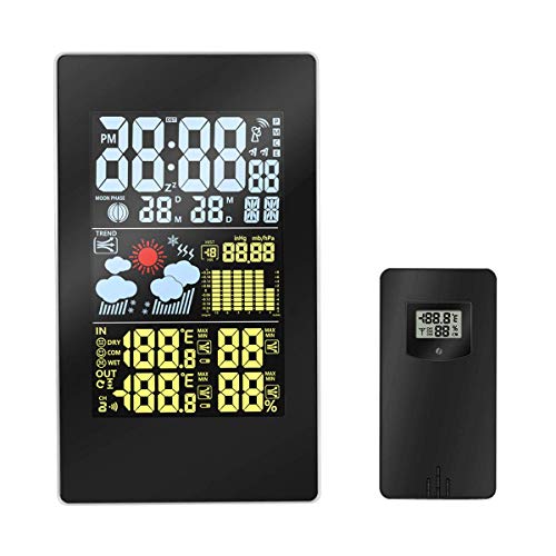Drahtlose Wetterstation mit Außensensor Digital Home Drahtlose Wetterstationen Vorhersage Innenthermometer Hygrometer mit großem