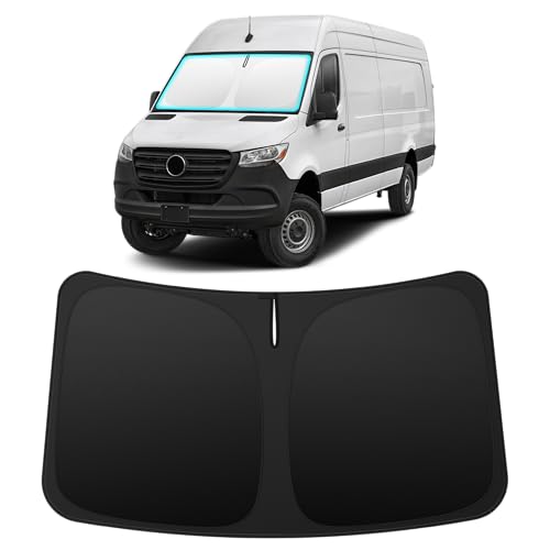 Image of INSAUTO Windshield Sun Shade for Mercedes-Benz Sprinter 2007-2026 | Foldable Front Window Sunshade Car Accessories, UV & Heat Reflector, Keeps Interior Cool, Includes Storage Bag