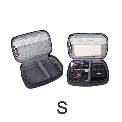 Bubm 3Pcs Double Layer Electronic Organizer, Travel Gadgets Bag For Cables, External Flash Drive, Mouse, Memory Card, Power Bank And More, Compact And Multi-Purpose, Black #TOP4