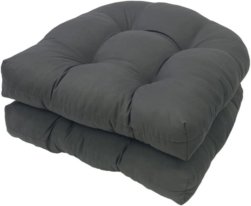 Lot de 2 Coussins de siège touffetés d'intérieur et d'extérieur, Coussins de Rechange en Forme...