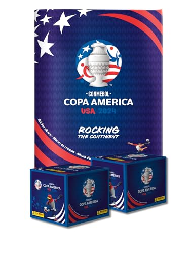 PANINI COPA America 2024 USA - One Soft Cover Album Two Sticker Boxed (500 stickers) Blue