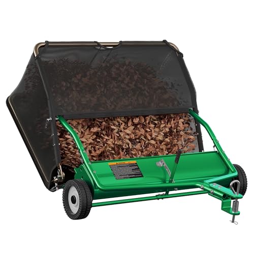 48" Lawn Sweeper Tow Behind, Pull Behind Lawn Sweeper with 2...