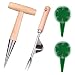 Kaimeilai Outils de Jardinage, 4 Pièces Kit Outil Bonsai avec Plantoir à Main, Désherbeur À Main en Acier Inoxydable et Distributeur de Semences, Mini Outil de Jardinage pour Adultes Enfant Plantation